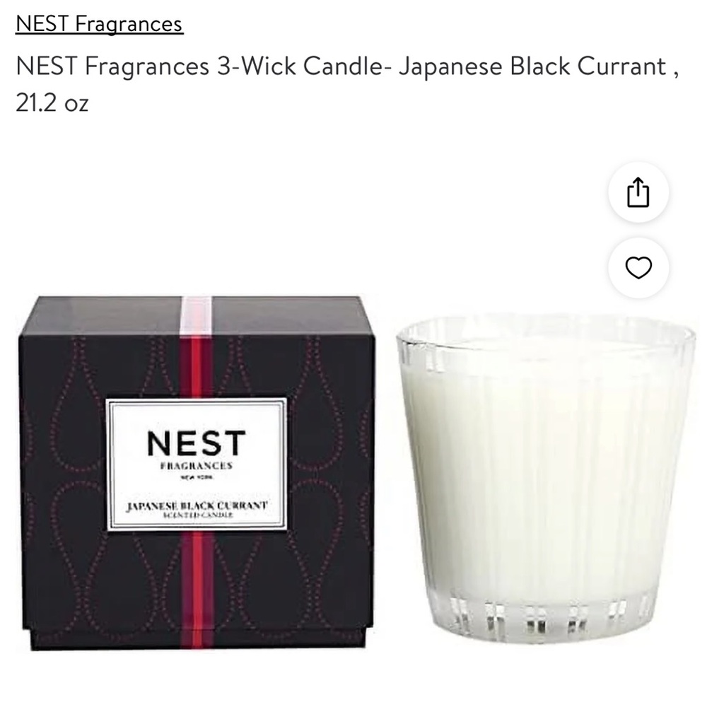 NEST Fragrances Classic Candle- Japanese Black Currant , 21. 2 Oz 3-Wick